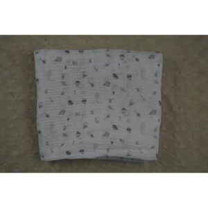 Kohl's Cares Kites Baby Swaddle Blanket White Gray Purple Muslin Cotton